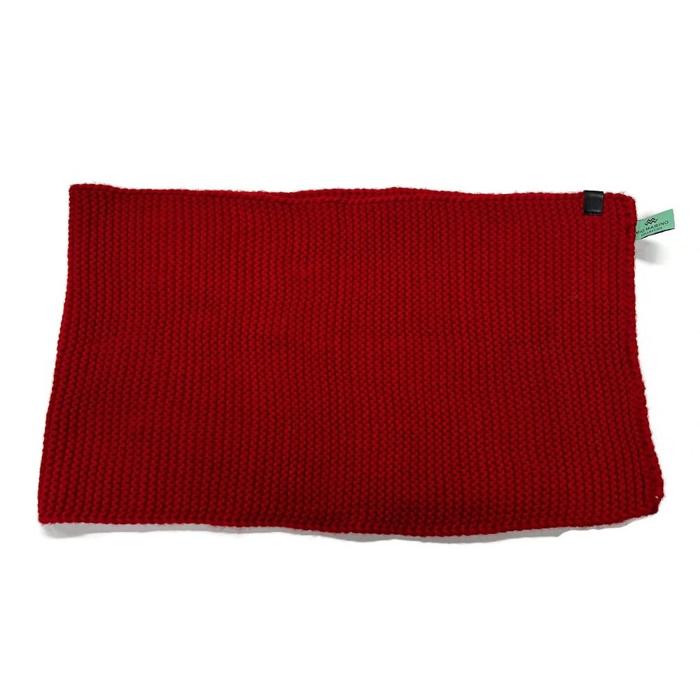 Mio Marino Knit Infinity Scarf Soft Winter Wrap Circle Red Acrylic Neck Warmer‎